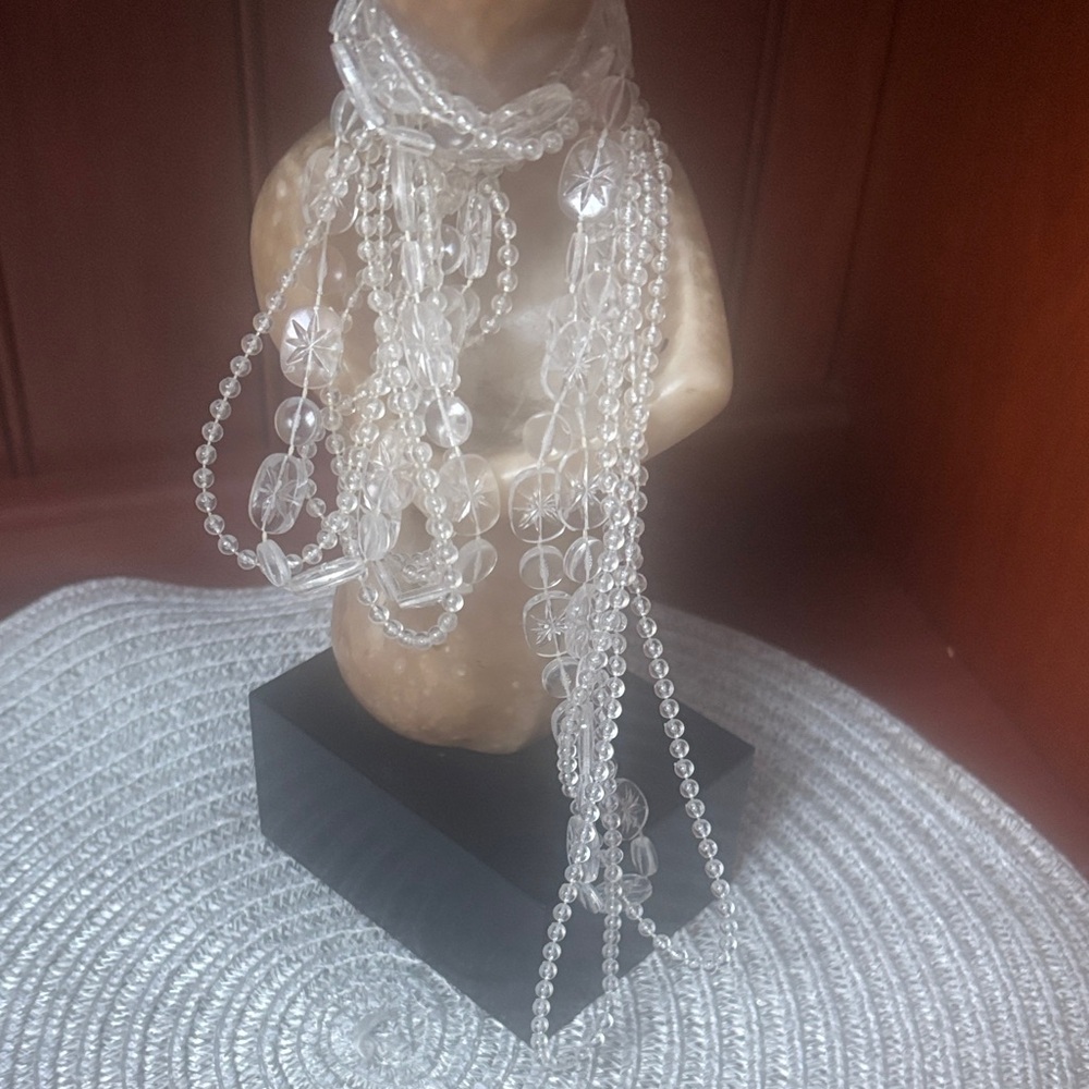 Elegant Clear Beaded Necklace